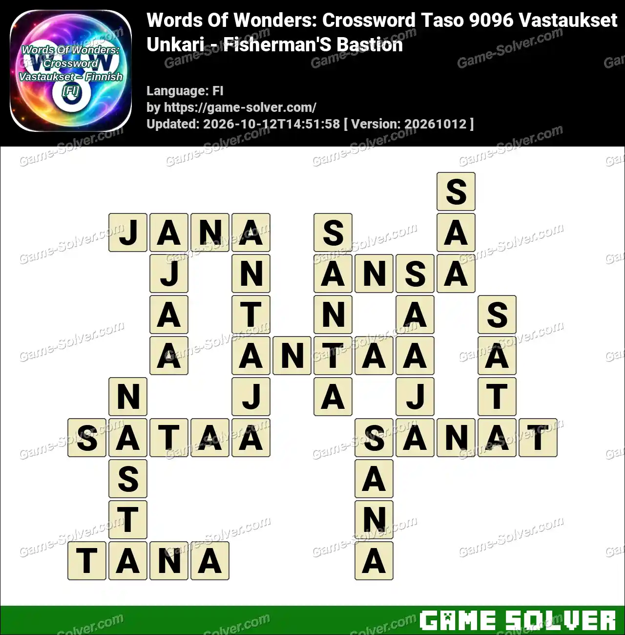 Words Of Wonders: Crossword Taso 9096 Vastaukset – Unkari – Fisherman’S Bastion